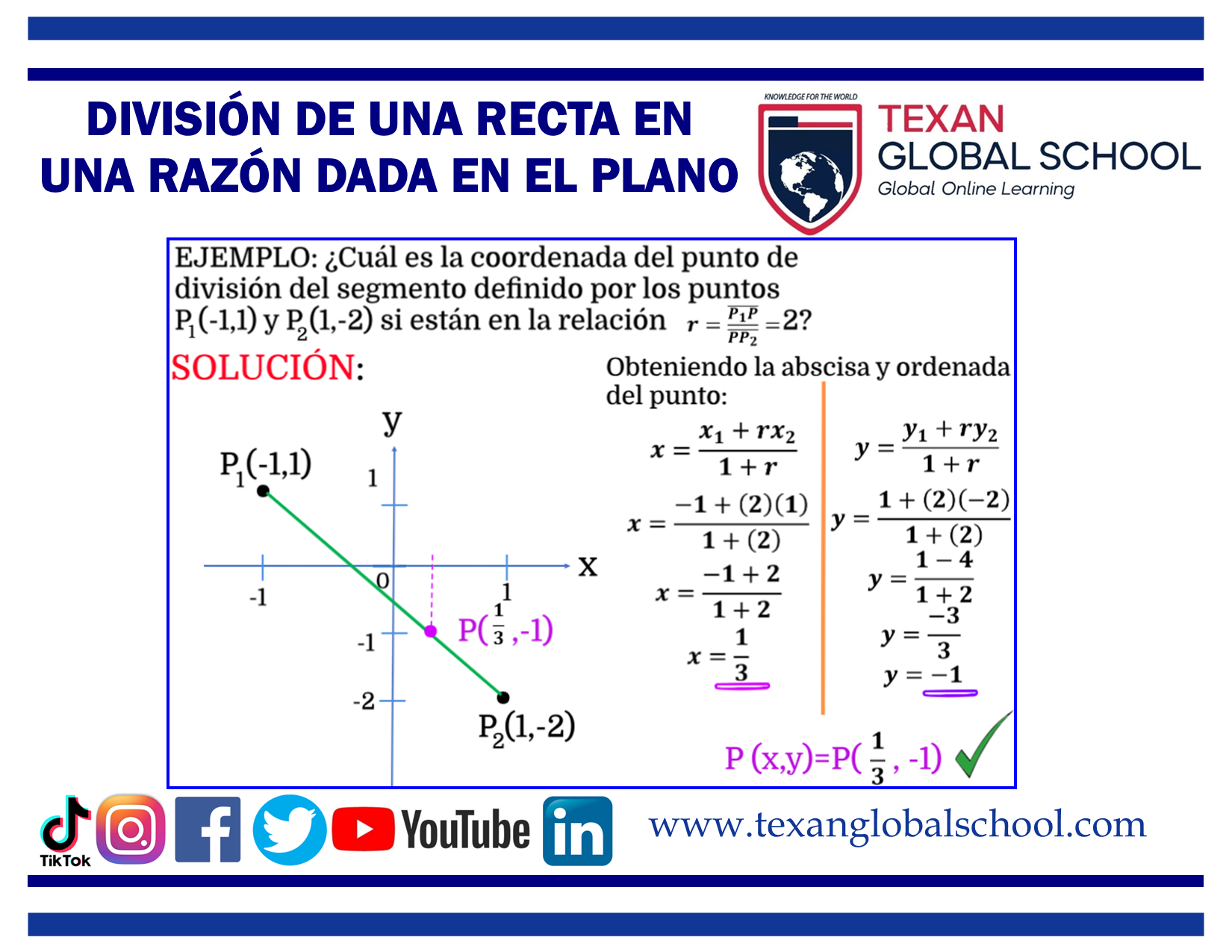 División de una Recta dada una Razón en el Plano 2